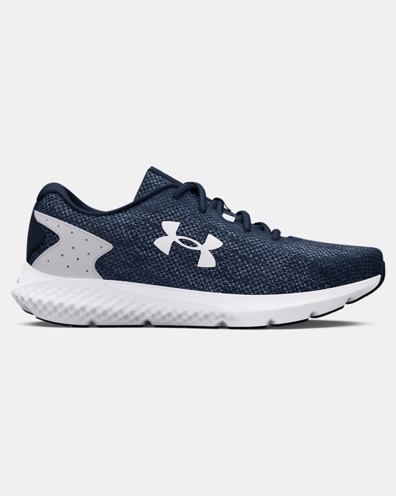 Men's UA Charged Rogue 3 Knit Running Shoes in Blue image number 0